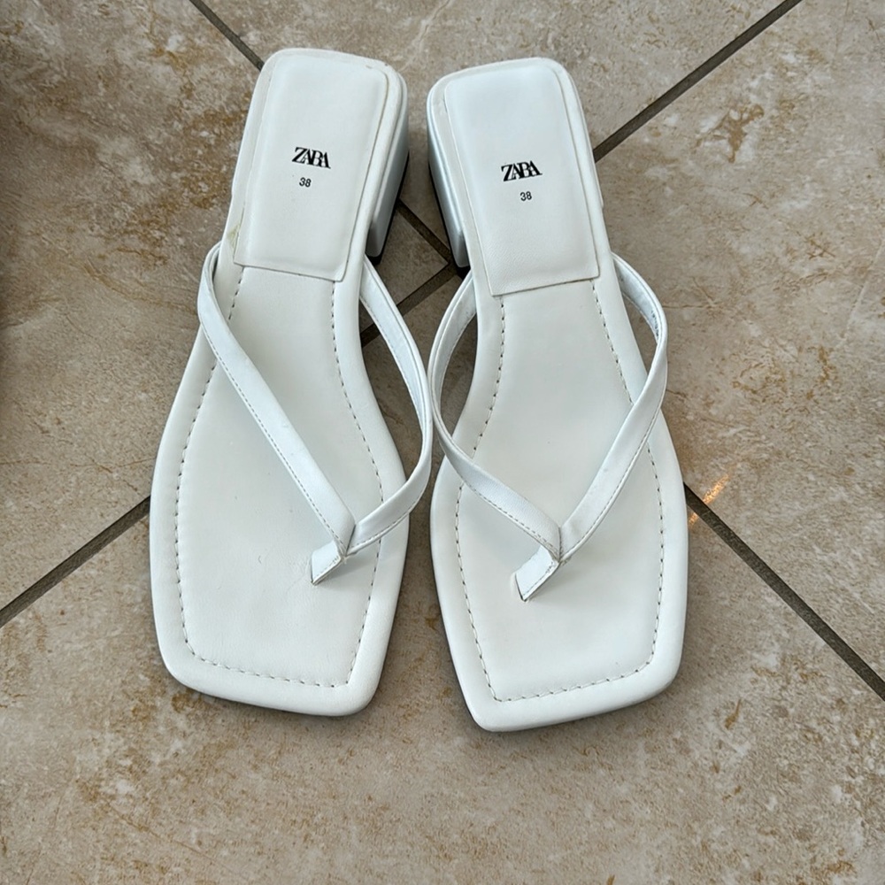 White sandals
